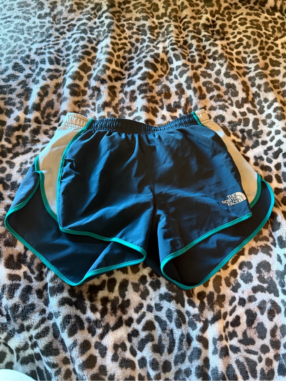 The North Face flight series flashdry running shorts teal blue size extra small